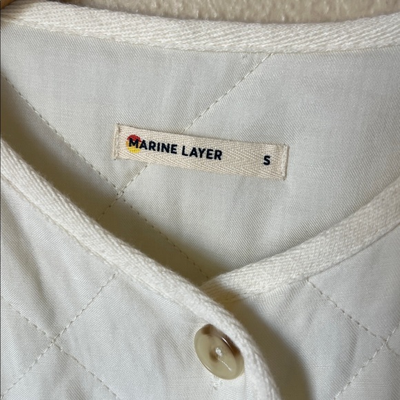 Marine Layer ivory quilted tiff relaxed fit jacket - Picture 5 of 11